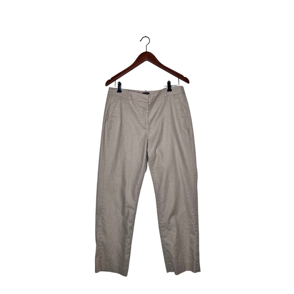 J.Crew womens pants size 10 The Kallie pant beige lined pockets office, dressy